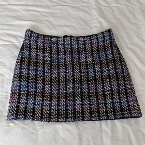 J CREW multicolored Tweed mini skirt sz 8